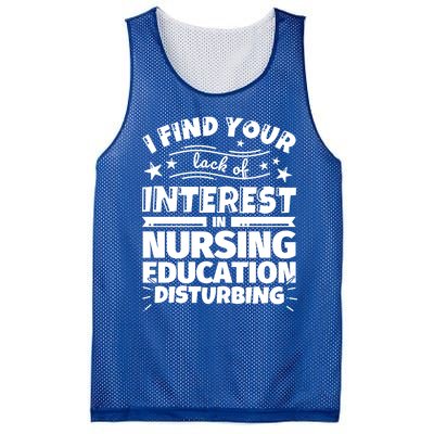 Nursing Education Funny Lack Of Interest Meaningful Gift Mesh Reversible Basketball Jersey Tank