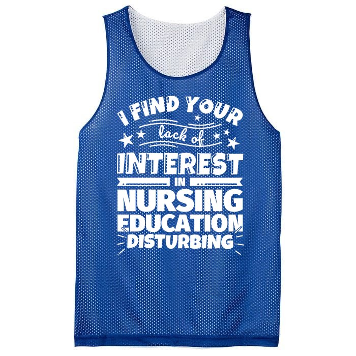 Nursing Education Funny Lack Of Interest Meaningful Gift Mesh Reversible Basketball Jersey Tank