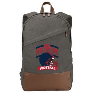 New England Football Team Supporter Cotton Canvas Backpack