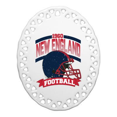 New England Football Team Supporter Ceramic Oval Ornament