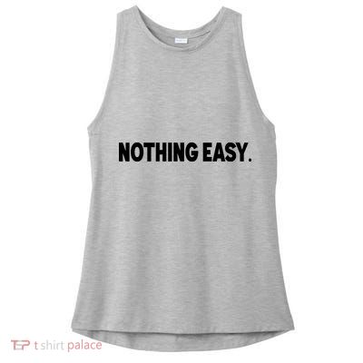 Nothing Easy Funny English Ladies PosiCharge Tri-Blend Wicking Tank