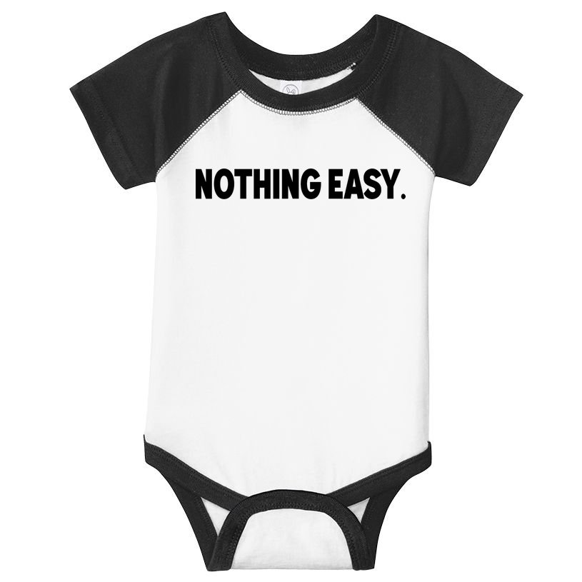 Nothing Easy Funny English Infant Baby Jersey Bodysuit