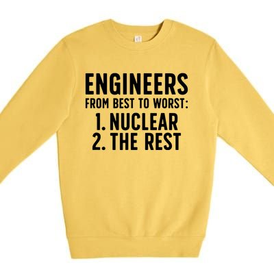 Nuclear Engineer Funny Nuclear Engineering Premium Crewneck Sweatshirt