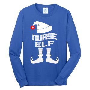 Nurse Elf Group Matching Family Christmas Gift Funny Meaningful Gift Tall Long Sleeve T-Shirt