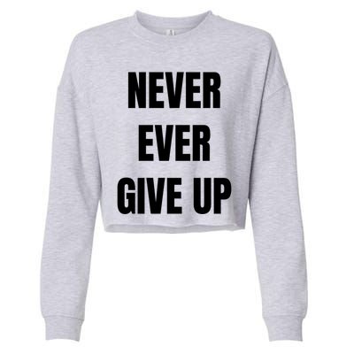 Never Ever Give Up Gift Cropped Pullover Crew