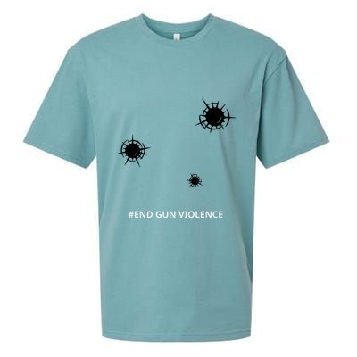 National End Gun Violence Awareness Day Enough End Gun Sueded Cloud Jersey T-Shirt