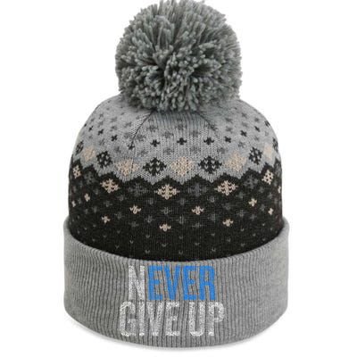 Never Ever Give Up The Baniff Cuffed Pom Beanie