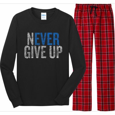 Never Ever Give Up Long Sleeve Pajama Set