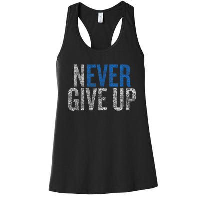 Never Ever Give Up Women's Racerback Tank