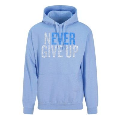 Never Ever Give Up Unisex Surf Hoodie