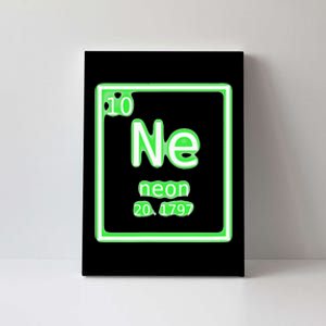 Neon Element Green Periodic Table Chemistry Nerd Costume Canvas