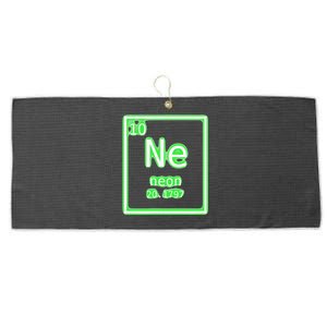 Neon Element Green Periodic Table Chemistry Nerd Costume Large Microfiber Waffle Golf Towel