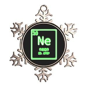 Neon Element Green Periodic Table Chemistry Nerd Costume Metallic Star Ornament