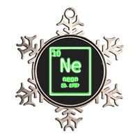 Neon Element Green Periodic Table Chemistry Nerd Costume Metallic Star Ornament