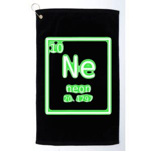 Neon Element Green Periodic Table Chemistry Nerd Costume Platinum Collection Golf Towel