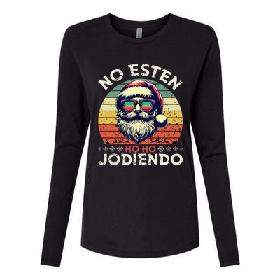 No Esten Ho Ho Jodiendo Santa Christmas Womens Cotton Relaxed Long Sleeve T-Shirt