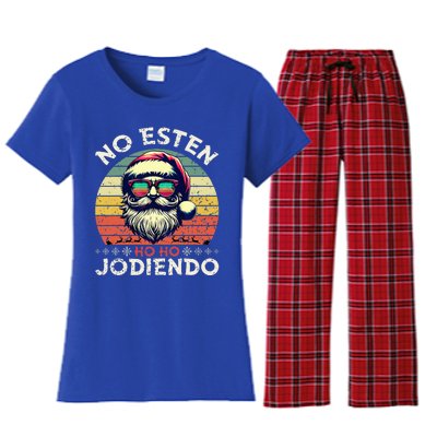 No Esten Ho Ho Jodiendo Santa Christmas Women's Flannel Pajama Set