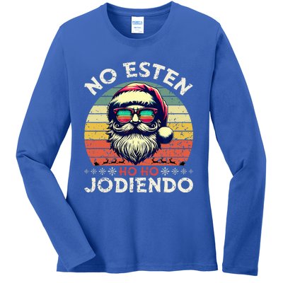 No Esten Ho Ho Jodiendo Santa Christmas Ladies Long Sleeve Shirt