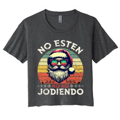 No Esten Ho Ho Jodiendo Santa Christmas Women's Crop Top Tee