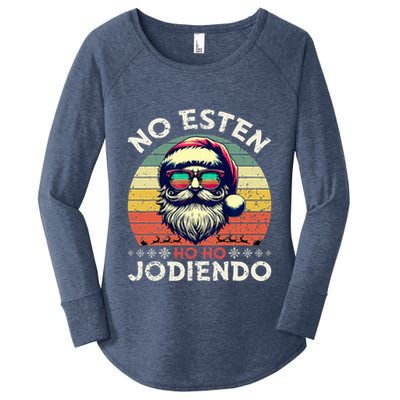 No Esten Ho Ho Jodiendo Santa Christmas Women's Perfect Tri Tunic Long Sleeve Shirt