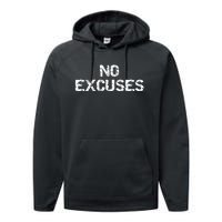 No Excuses Hoodie For Motivational Workout Performance Fleece Hoodie