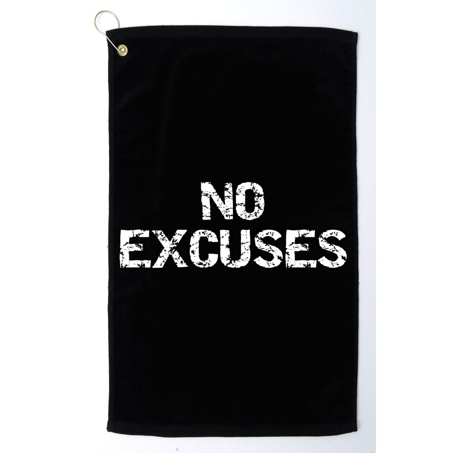No Excuses Hoodie For Motivational Workout Golf Towel