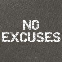 No Excuses Hoodie For Motivational Workout Cotton Canvas Backpack
