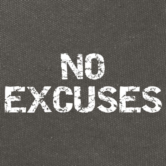 No Excuses Hoodie For Motivational Workout Cotton Canvas Backpack