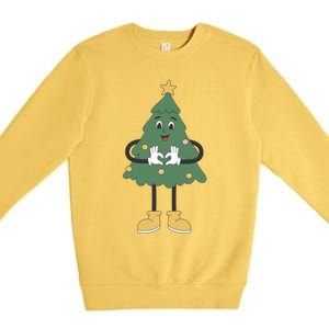 No Esten Ho Ho Jodiendo Navidad Christmas Funny Xmas Treetop Funny Gift Premium Crewneck Sweatshirt