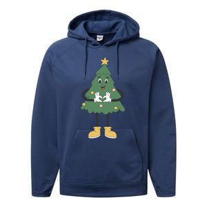 No Esten Ho Ho Jodiendo Navidad Christmas Funny Xmas Treetop Funny Gift Performance Fleece Hoodie