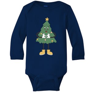 No Esten Ho Ho Jodiendo Navidad Christmas Funny Xmas Treetop Funny Gift Baby Long Sleeve Bodysuit