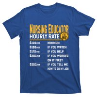 Nursing Educator Hourly Rate Funny Nursing Education Gift T-Shirt