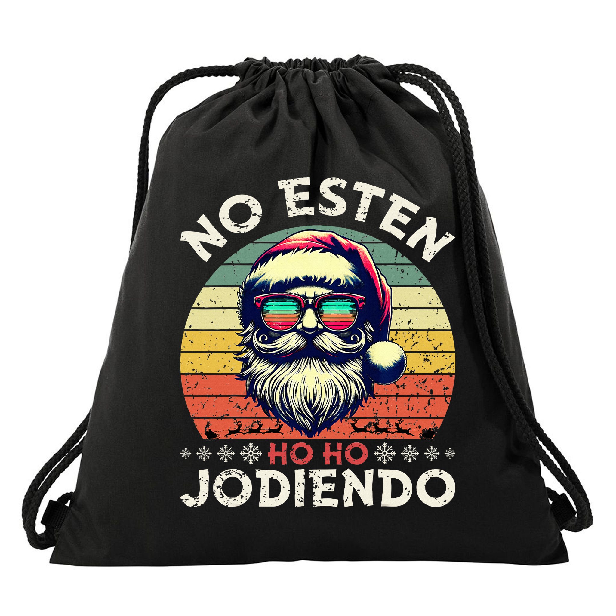 No Esten Ho Ho Jodiendo Santa Christmas Latino Spanish Drawstring Bag