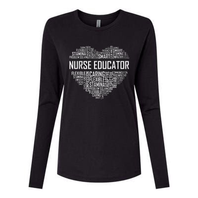 Nurse Educator Heart Nurse Educator Characteristics Womens Cotton Relaxed Long Sleeve T-Shirt