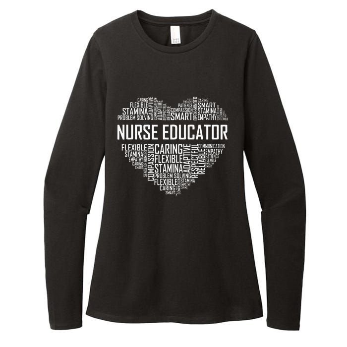 Nurse Educator Heart Nurse Educator Characteristics Womens CVC Long Sleeve Shirt