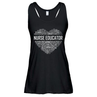 Nurse Educator Heart Nurse Educator Characteristics Ladies Essential Flowy Tank