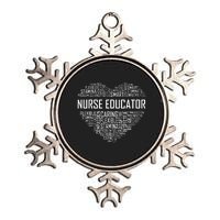 Nurse Educator Heart Nurse Educator Characteristics Metallic Star Ornament