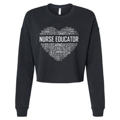 Nurse Educator Heart Nurse Educator Characteristics Cropped Pullover Crew