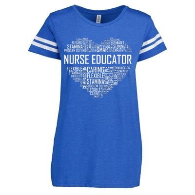 Nurse Educator Heart Nurse Educator Characteristics Enza Ladies Jersey Football T-Shirt