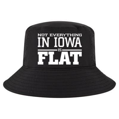 Not Everything In Iowa Is Flat Funny Sarcasm Saying Cool Comfort Performance Bucket Hat