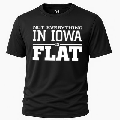 Not Everything In Iowa Is Flat Funny Sarcasm Saying Performance Shirt
