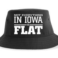 Not Everything In Iowa Is Flat Funny Sarcasm Saying Sustainable Bucket Hat