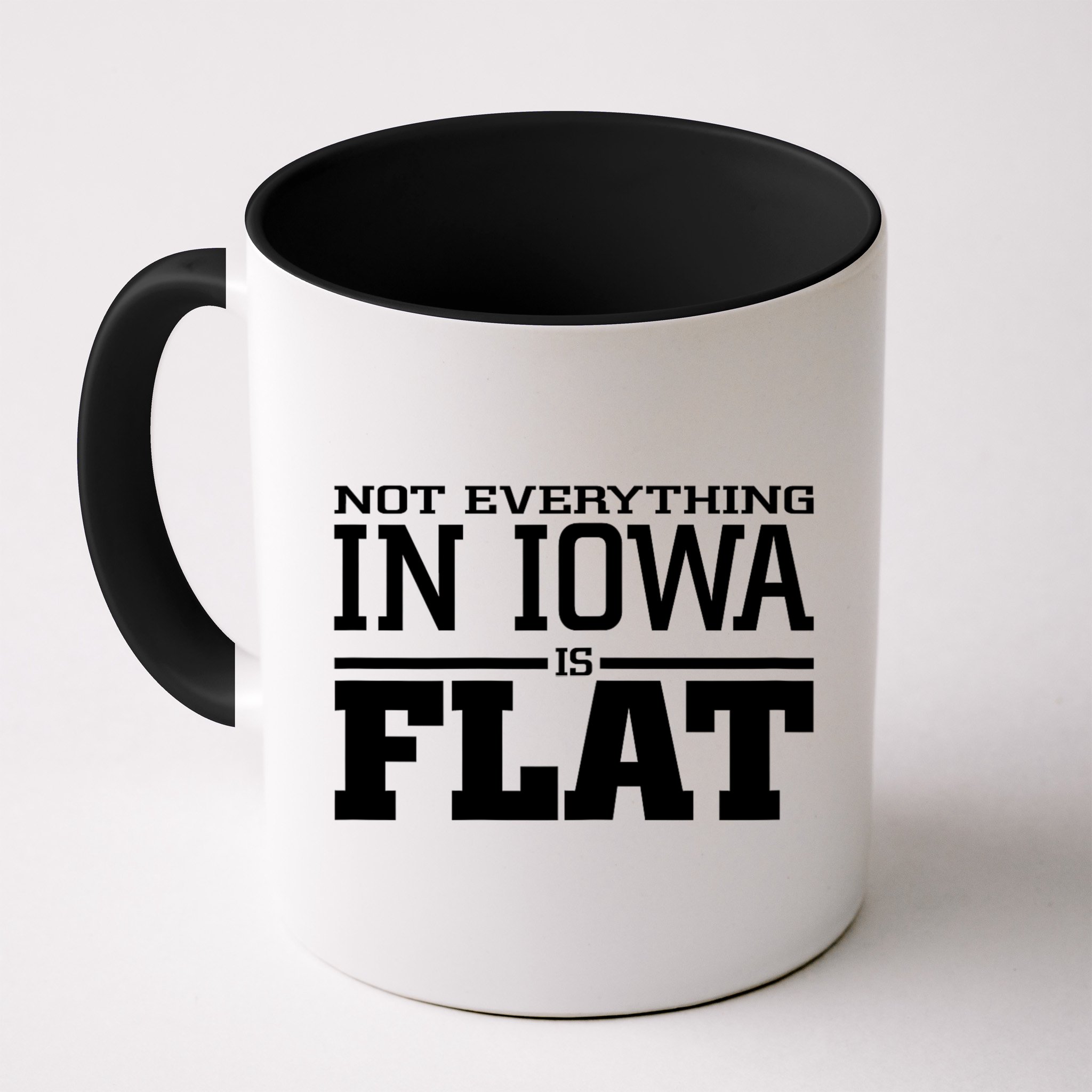 Not Everything In Iowa Is Flat Funny Sarcasm Saying Mug