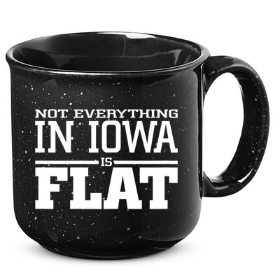 Not Everything In Iowa Is Flat Funny Sarcasm Saying 15oz Campfire Ceramic Mug
