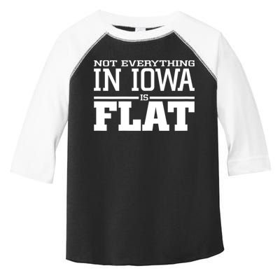 Not Everything In Iowa Is Flat Funny Sarcasm Saying Toddler Fine Jersey T-Shirt