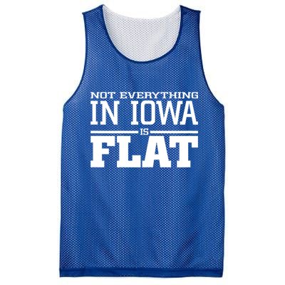 Not Everything In Iowa Is Flat Funny Sarcasm Saying Mesh Reversible Basketball Jersey Tank