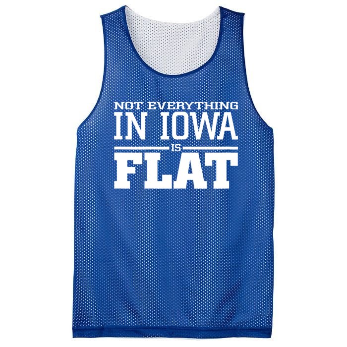 Not Everything In Iowa Is Flat Funny Sarcasm Saying Mesh Reversible Basketball Jersey Tank