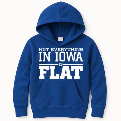 Not Everything In Iowa Is Flat Funny Sarcasm Saying Kids Hoodie