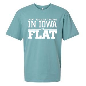 Not Everything In Iowa Is Flat Funny Sarcasm Saying Sueded Cloud Jersey T-Shirt