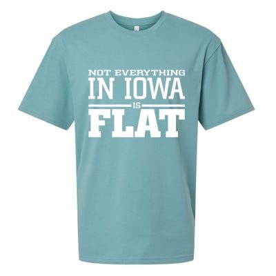 Not Everything In Iowa Is Flat Funny Sarcasm Saying Sueded Cloud Jersey T-Shirt